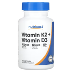 Nutricost Vitamin K2 + Vitamin D3 120 softgels