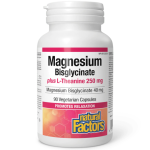 Natural Factors Magnesium Bisglycinate 40 mg Plus L-Theanine 250 mg 90 caps