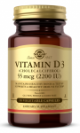 Solgar Vitamin D3 (Cholecalciferol) 55 mcg (2200 iu) 50 vcaps
