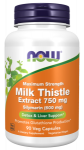 Now Foods Milk Thistle Extract 750 mg maximum strength 90 vcaps