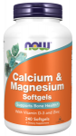 Now Foods Calcium & Magnesium with Vitamin D-3 & Zinc 240 softgels
