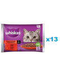WHISKAS Adult kotike 52x85g Classic Meals m&auml;rgtoit t&auml;iskasvanud kassidele kastmes: veiseliha, kana