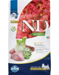 FARMINA N&D Quinoa Dog Adult Mini Digestion Grain Free jlambaliha, kinoa, apteegitilli ja arti&scaron;oki 800g