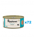 APPLAWS Cat Adult Tuna Fillet in Broth tuunikalafileed puljongis 72x156 g