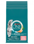 PURINA ONE Bifensis Adult Cat Salmon and Wheat 19,5 kg (2x9,75 kg) l&otilde;he ja nisu, kuivtoit kassidele