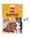 PEDIGREE Ranchos Cubes 7x70 g T&auml;iendav toit t&auml;iskasvanud koertele veiselihaga