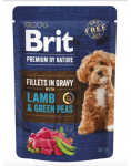 BRIT Premium By Nature Dog Fillets in Gravy lambaliha ja roheliste hernestega 24x85g