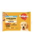 PEDIGREE Junior konservuotas maistas &scaron;uniukams su vi&scaron;tiena, jautiena ir ryžiais 4x100 g