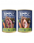 SIMPLY FROM NATURE Niiske koeratoit Fasan porgandiga + part porgandiga 400 g x 12 tk.