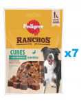 PEDIGREE Ranchos Cubes 7x70 g T&auml;iendav s&ouml;&ouml;t t&auml;iskasvanud koertele koos pardiga