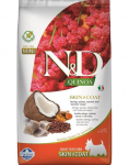 FARMINA N&D Quinoa Dog Skin&Coat Adult Mini herring, coconut 2.5 kg heeringas ja kookosp&auml;hkel + FARMINA N&D Quinoa Dental Treat Skin Coat Herring Mini 60 g ((7 tk) TASUTA!