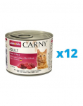 ANIMONDA Carny rinkinys jautiena ir &scaron;irdelės 12 x 200 g