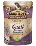 CARNILOVE Quail & Dandelion 24 x 85g m&auml;rgtoit kastreeritud kassidele Viirukiga ja v&otilde;ilillega