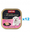 ANIMONDA Vom Feinsten Adult Turkey&Ham 12x150 g kalkunit ja sinki t&auml;iskasvanud koertele