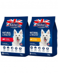 BUTCHER'S Natural&Healthy segatud maitsed koertele kana- ja veiselihaga 2 x 3 kg