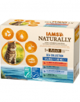 IAMS Naturally Cat Adult Sea Collection kalamaitseline toit kassidele 12 x 85 g