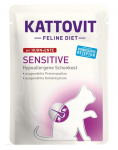 KATTOVIT Feline Diet Sensitive Kana ja pardilihaga 24 x 85 g Toodete ja toitainete talumatuse esialgsete s&uuml;mptomite v&auml;hendamiseks.