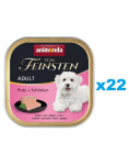 ANIMONDA Vom Feinsten Adult Turkey&Ham 22x150 g kalkunit ja sinki t&auml;iskasvanud koertele