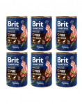 BRIT Premium by Nature 6x400 g sealiha ja s&ouml;&ouml;gitoruga koertele