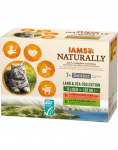 IAMS Naturally Senior Cat Land & Sea Collection maitsete segu vanematele kassidele 12x85g