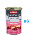 ANIMONDA Grancarno Sensitive veiseliha kartuliga 6x400 g