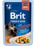 BRIT Premium By Nature Fillets in Gravy for Sterilized cats su vi&scaron;tiena 24x85g