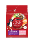 PURINA ONE Medium Maxi Adult Sensitive Salmon and Rice 2,5 kg l&otilde;he ja riisiga, kuiv toit keskmistele ja suurtele koertele, kellel on tundlik seedes&uuml;steem