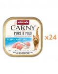 ANIMONDA Carny Pure & Mild Kana ja tursk 24x100g m&auml;rgtoit kassidele