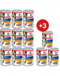HILL'S Science Plan Canine Mature Adult Chicken 9x370 g vanematele koertele kana maitsega + 3 purki TASUTA!