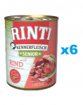 RINTI Kennerfleish Senior Beef 6x400 g  veiselihaga vanematele koertele
