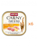 ANIMONDA Carny Pure & Mild Kana ja juust 6x100g m&auml;rg toit kassidele