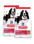 HILL'S Science Plan Canine Adult Medium Lamb & Rice 2x18 kg keskmise suurusega koerte toit, lambaliha ja riis