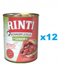 RINTI Kennerfleish Senior Beef 12x400 g veiselihaga vanematele koertele