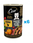 CESAR Natural Goodness terrina 6x400g rikkalik kana maguskartuli, herneste ja j&otilde;hvikatega