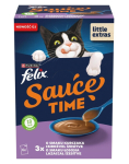 FELIX Sauce Time Chicken and Salmon 6x40g kana ja l&otilde;he, t&auml;iendav m&auml;rg toit kassidele