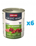 ANIMONDA GranCarno rinkinys su jautienos ir antienos &scaron;irdimis 6 x 800 g