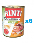 RINTI Kennerfleish Senior Chicken 6x400 g   kanaga vanematele koertele