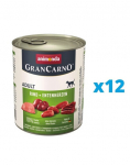 ANIMONDA GranCarno rinkinys su jautienos ir antienos &scaron;irdimis 12 x 800 g