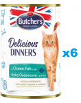 BUTCHER'S Delicious Dinners kassitoit t&uuml;kid merekalaga marmelaadis 6x400g
