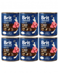 BRIT Premium by Nature 6x800 g veiseliha ja sisikondid koertele