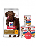 HILL'S Science Plan Canine Adult Healthy Mobility Large breed Chicken 14 kg suurtele koerat&otilde;ugudele m&otilde;eldud liigeste toetav toit + 3 purki HILL'S m&auml;rgtoitu TASUTA