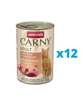 ANIMONDA Carny Adult komplekt kana-, kalkuni- ja pardis&uuml;dametega 12 x 400 g