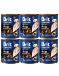 BRIT Premium by Nature Fish&Fish Skin 6x800 g  kala ja kalanahk looduslik koeratoit