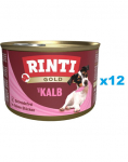 RINTI Gold Veal Mini Veal liha v&auml;ikestele t&otilde;ugu koertele 12x185 g