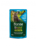 MONGE BWild GF Anchois k&ouml;&ouml;giviljadega kastmes 85 g m&auml;rg toit kassidele