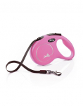 FLEXI Automaatne jalutusrihm NEW CLASSIC M 5m lint roosa