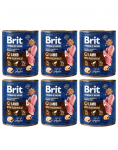 BRIT Premium by Nature 6x800 g lambaliha ja tatar looduslik koeratoit