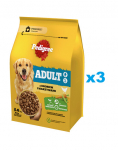 PEDIGREE Adult 3x2,6 kg linnuliha ja k&ouml;&ouml;giviljadega kuiv t&auml;istoit suurtele ja keskmise suurusega koertele