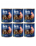 BRIT Premium by Nature 6x800 g   sealiha ja s&ouml;&ouml;gitoru looduslik koeratoit