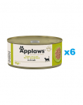 APPLAWS Cat Adult Tuna with Seaweed in Broth tuunikala meremerevetikatega puljongis 6x156 g